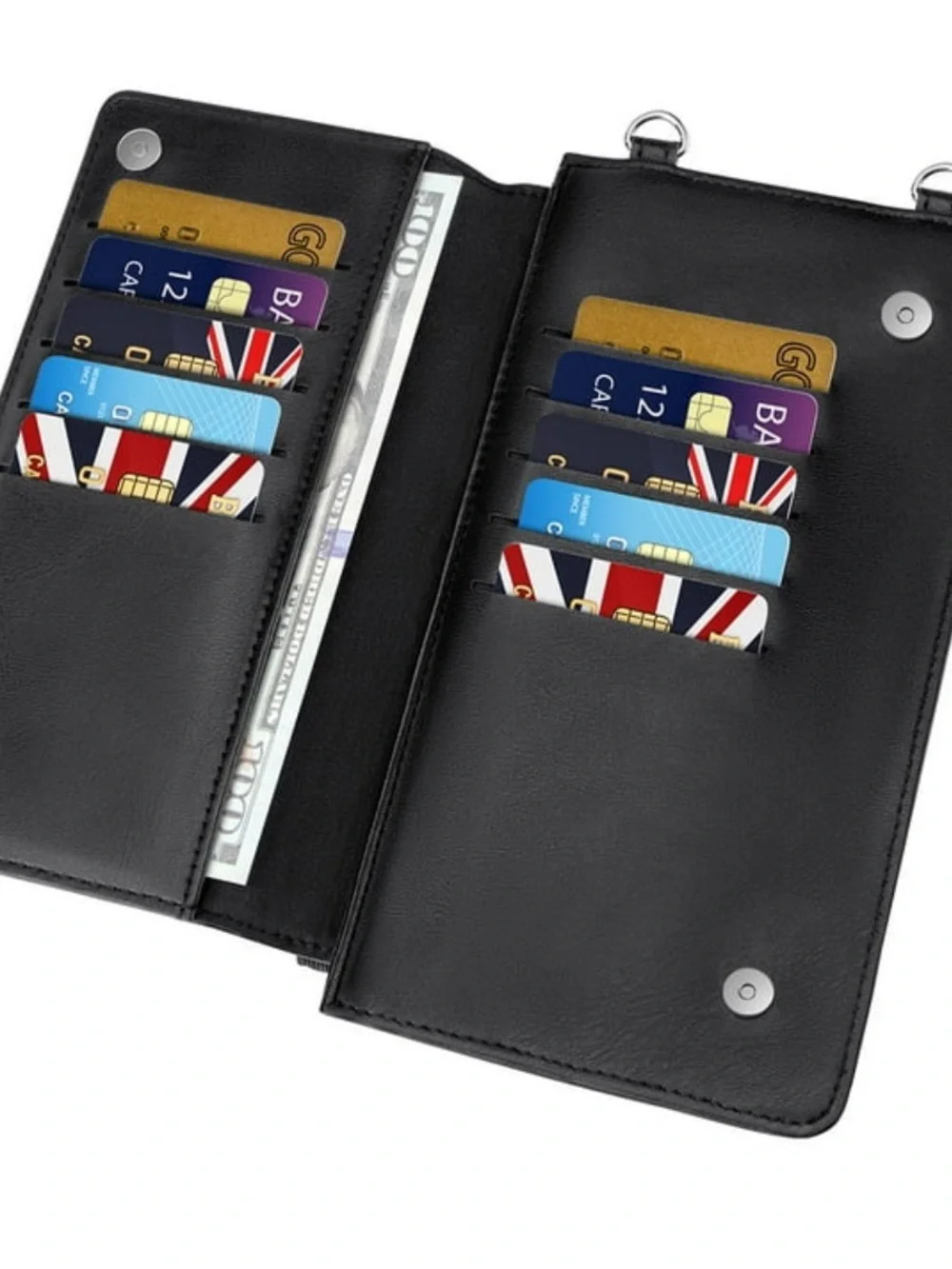 Bytech Black Crossbody Phone Wallet Purse | Universal Cell Phone Case | New
